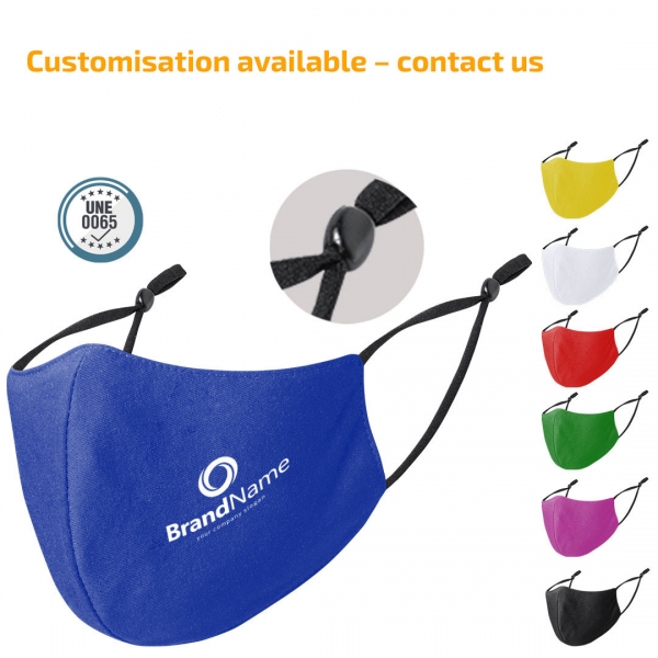 2 layer adjustable reusable face mask customisable 1 - 2 Layer Adjustable Face Mask