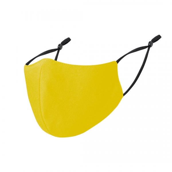 2 layer adjustable reusable face mask yellow - 2 Layer Adjustable Face Mask