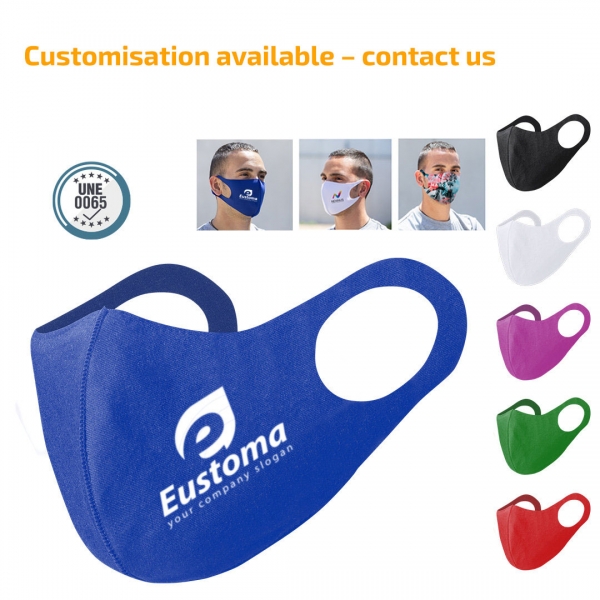 stretch fabric reusable face mask custom2 - 1 Layer Reusable Face Mask