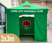 3x3 custom gazebo cork city football club